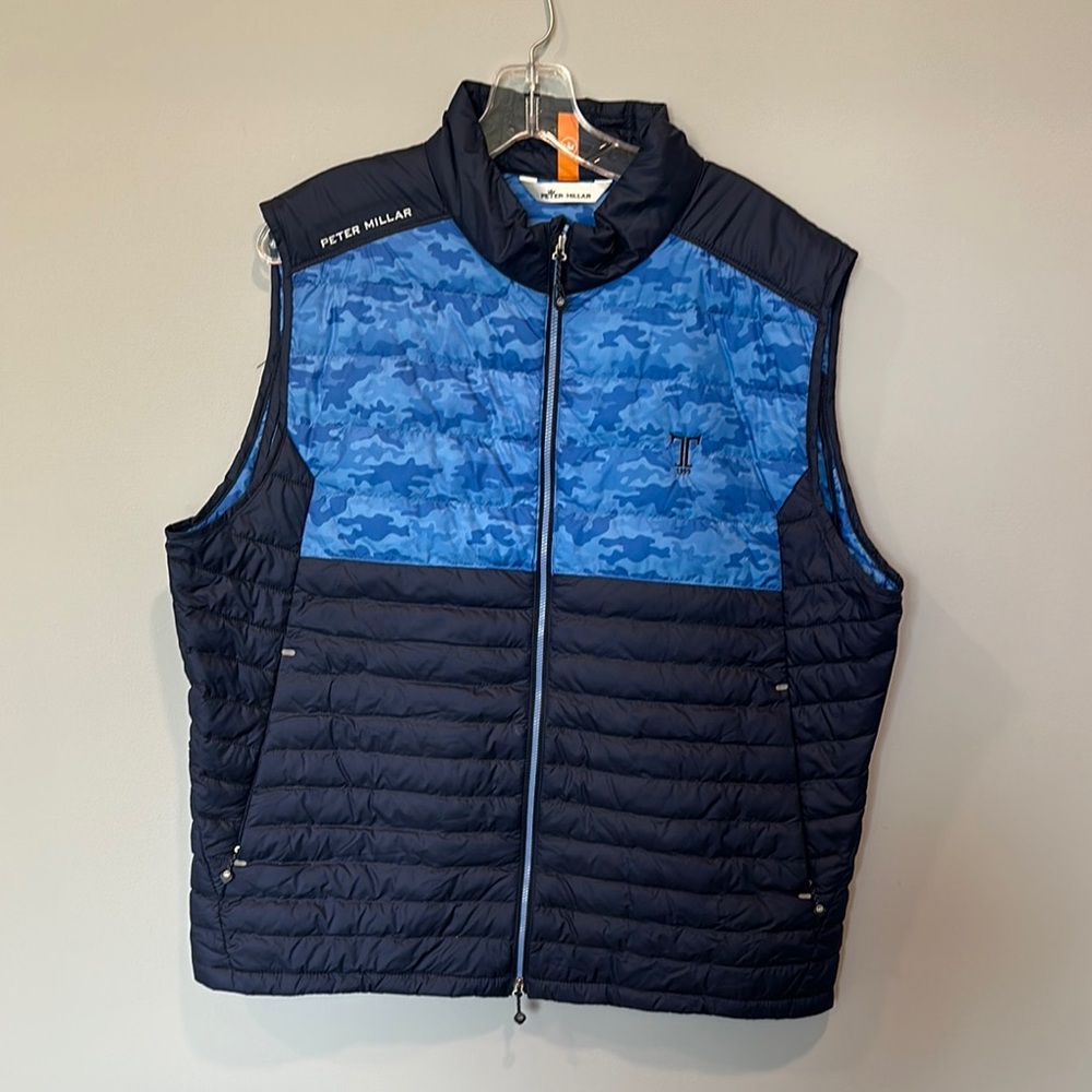 Peter Millar Navy and Blue Camouflage Men’s Vest